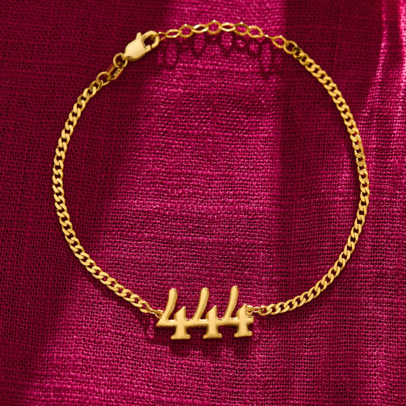 Änglanummerarmband, 111, 222, 333, 444, 555, 666, 777, 888 999, Lyckonummerarmband, Nummerarmband, Mors dag-present, Present till henne bild 7