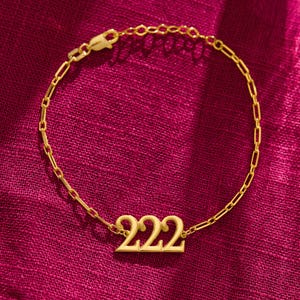 Änglanummerarmband, 111, 222, 333, 444, 555, 666, 777, 888 999, Lyckonummerarmband, Nummerarmband, Mors dag-present, Present till henne bild 3
