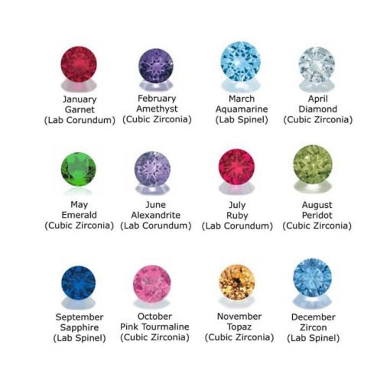 Birthstone Garnet ,Amethyst , Aquamarine , Diamond, Emerald , Alexandrite , Ruby, Peridot , Sapphire ,Pink Tourmaline, Citrinne Necklace image 9