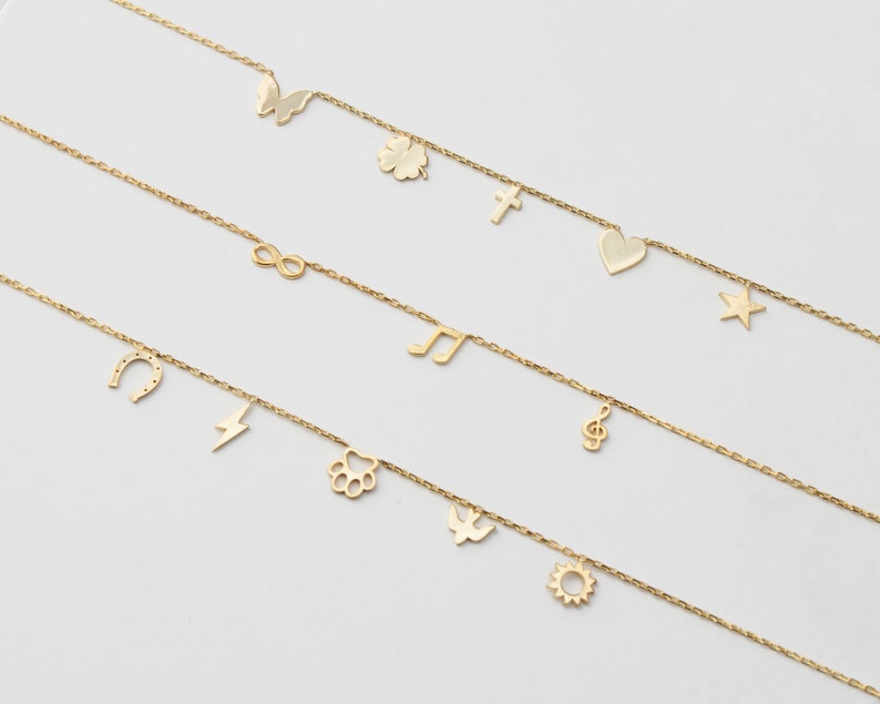 14k solid gold initial Necklace,Initial Necklace, Personalized Jewelry, Personalized Gifts, Letter necklace ,Gifts for her, Mothers Day Gift zdjęcie 7