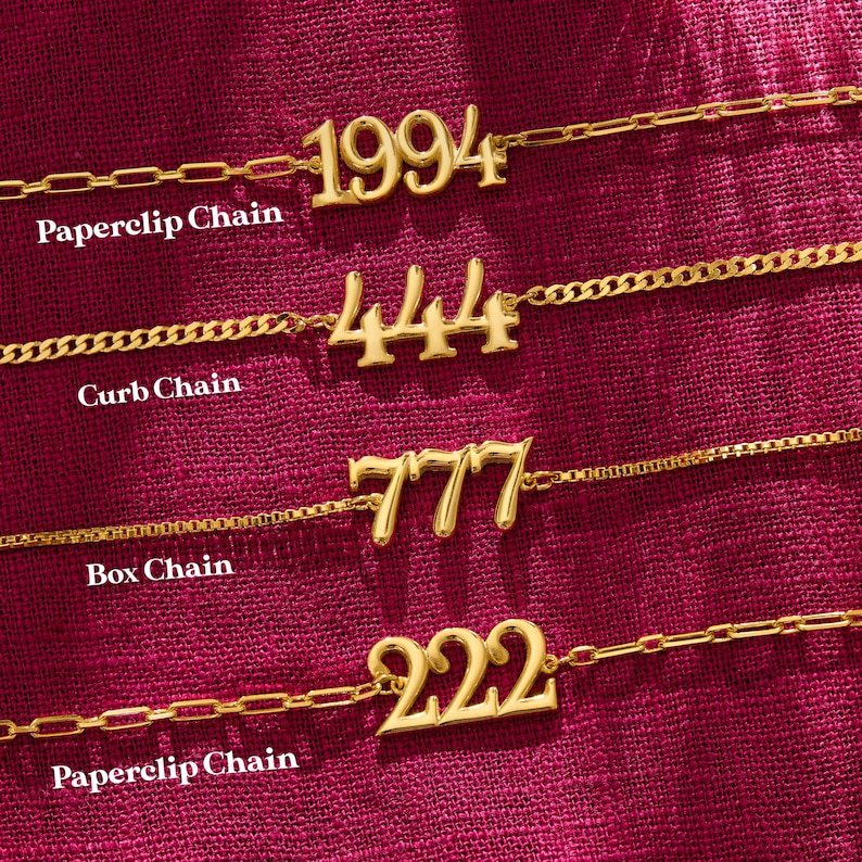 Änglanummerarmband, 111, 222, 333, 444, 555, 666, 777, 888 999, Lyckonummerarmband, Nummerarmband, Mors dag-present, Present till henne bild 1