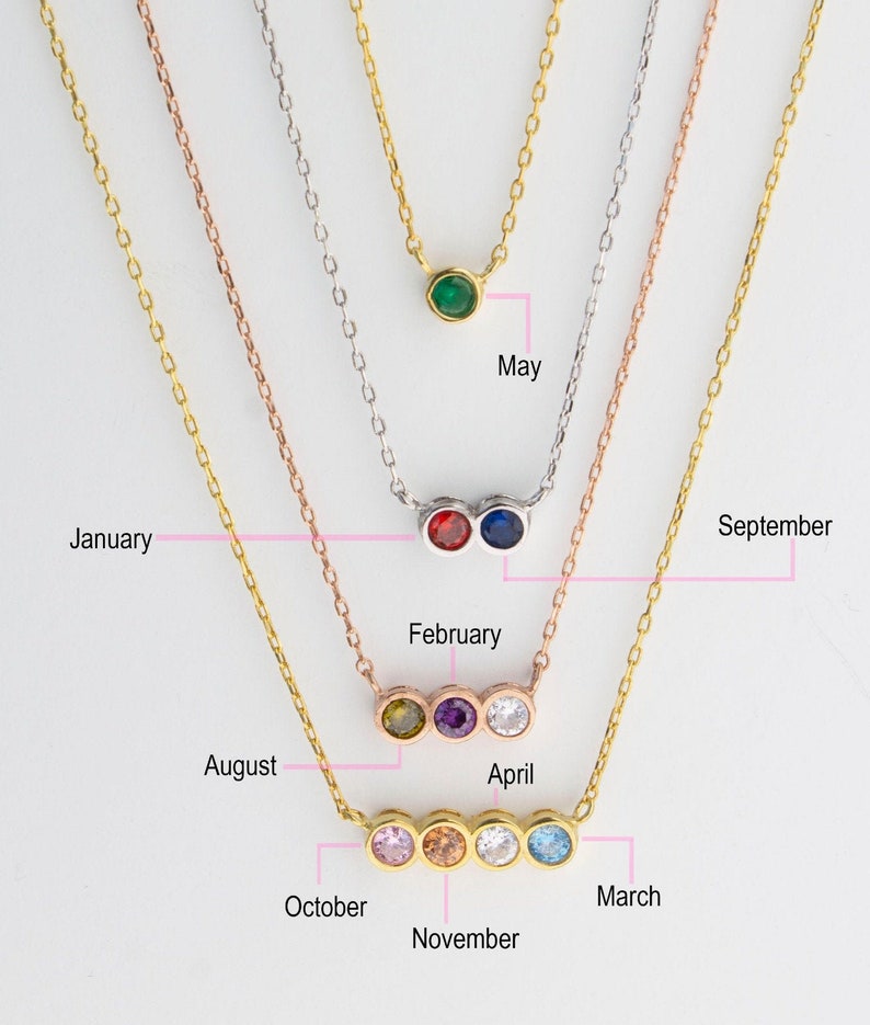 Family Birthstone Necklace , Birthstone Necklace  ,Mothers Necklace ,Birthstone Gifts ,Mothers Jewelry ,Personalized Gifts ,Mothers day gift 