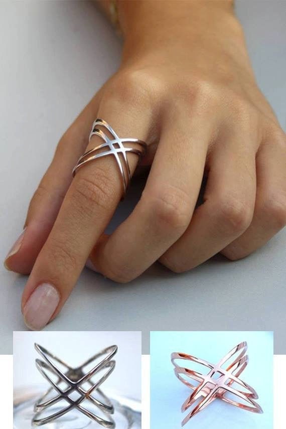 Criss Cross Design Silver Ring The ICONIC