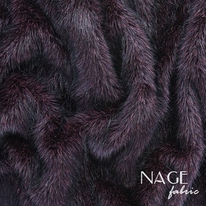 Purple faux fur fabric by the yard -  España