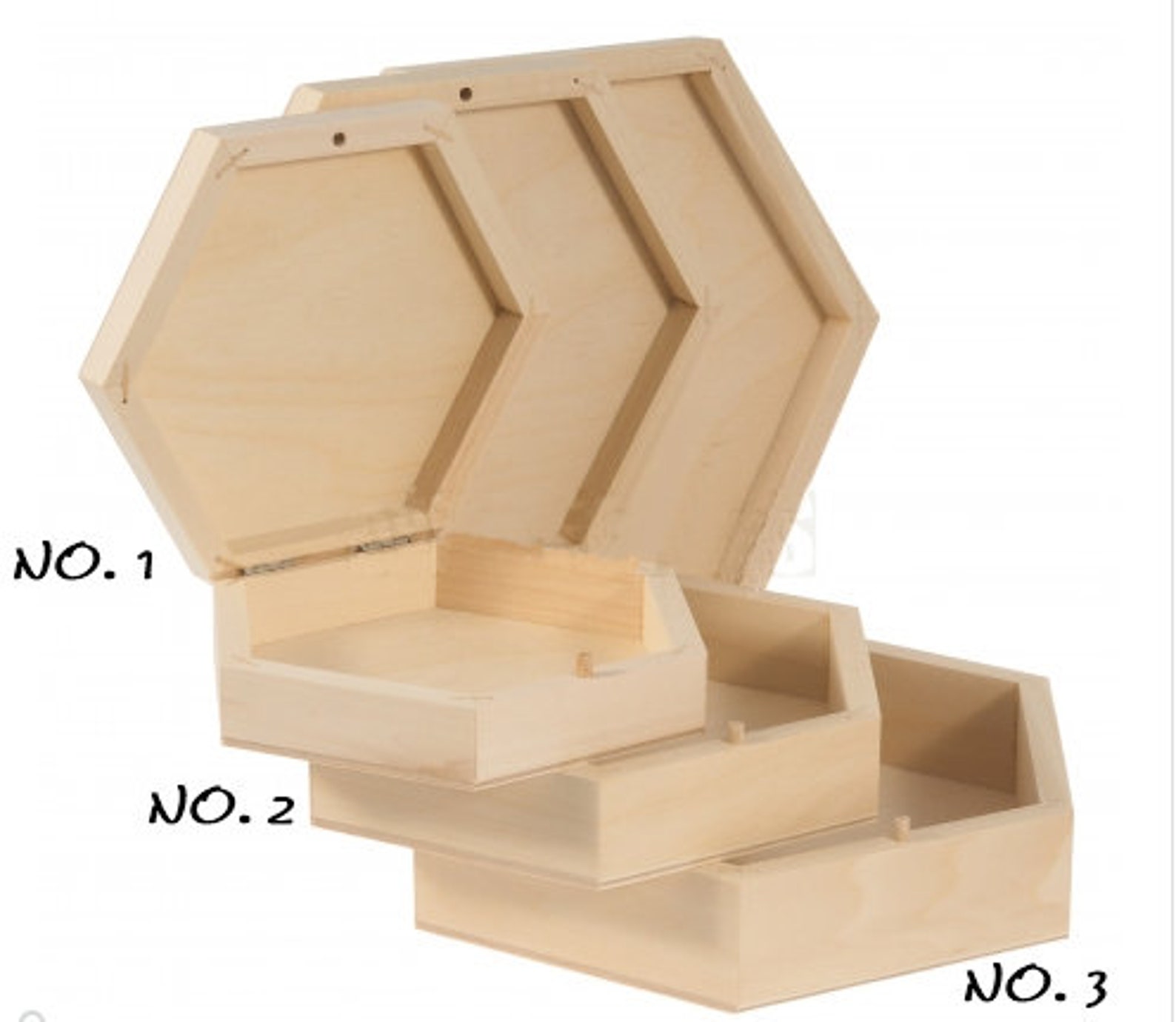 Hexagon Box / Hexagon Wooden Box / Hexagon Box Gift Box / 20 Etsy