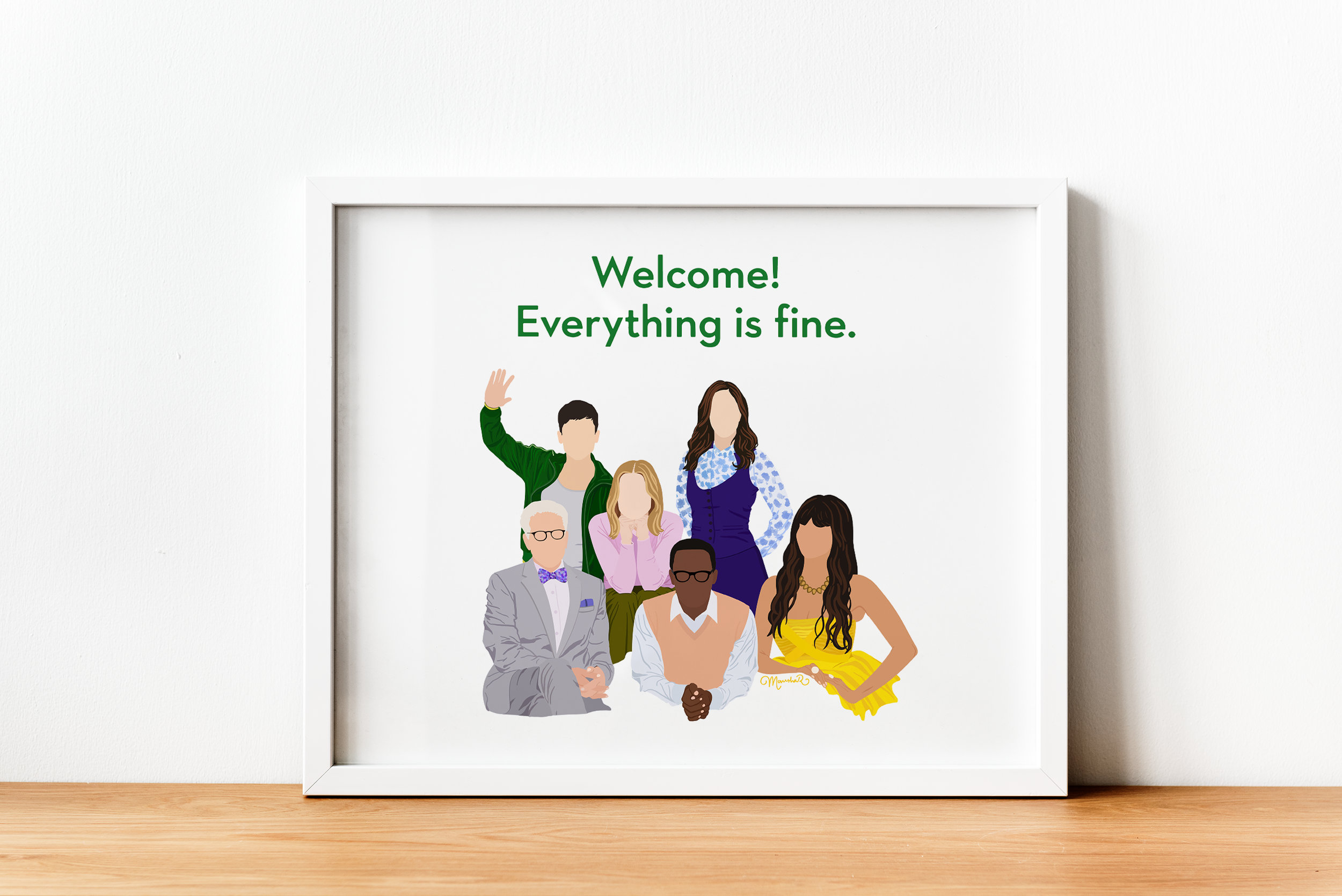 Everything is Fine. the Good Place Art Print Wall Etsy