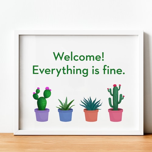 Everything is Fine. the Good Place Art Print Wall Etsy