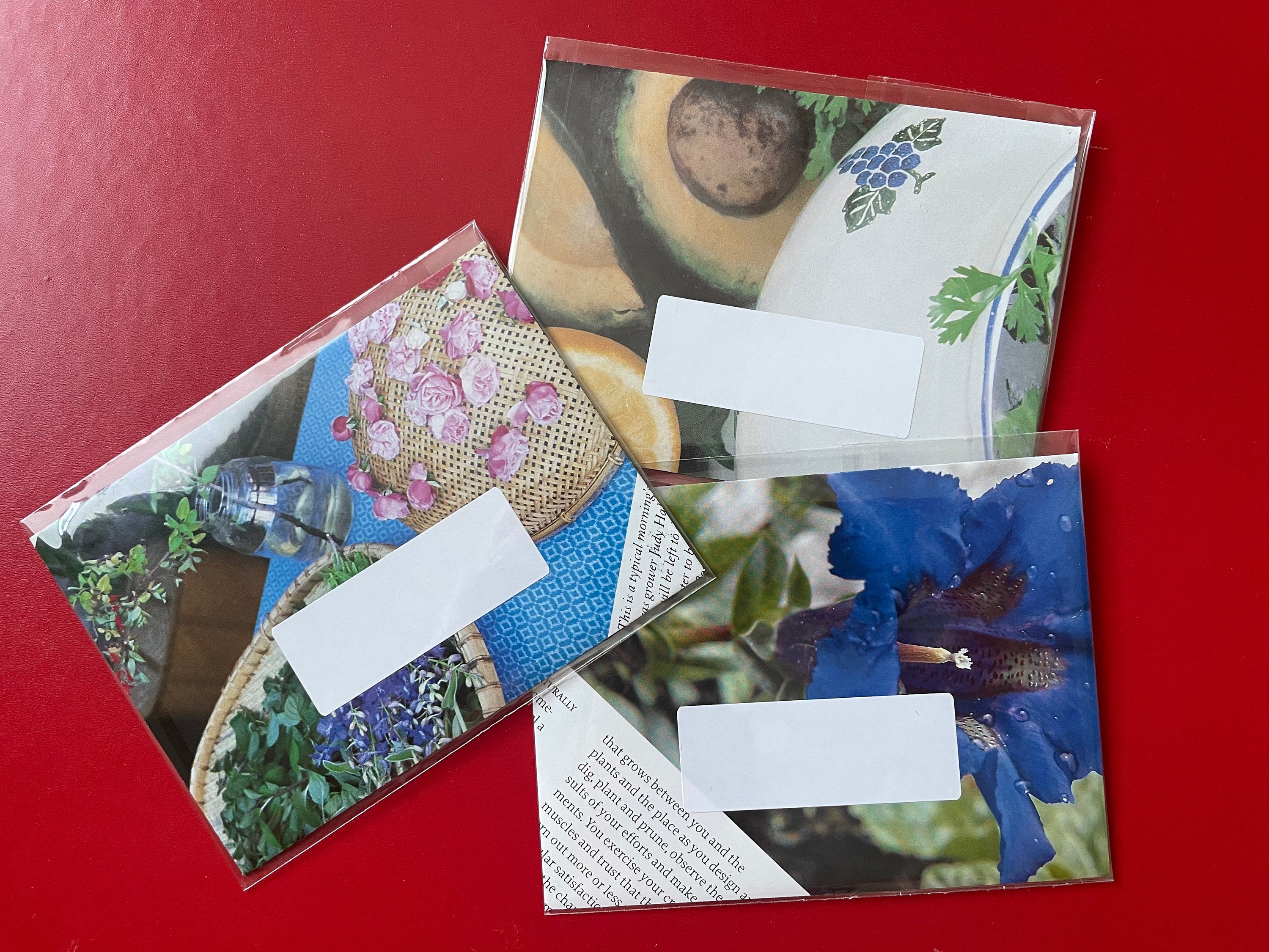 Recycled stationary handmade labeled envelopes with blank Etsy