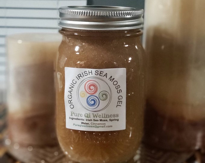 CINNAMON Infused 100% Organic Wild-Crafted Irish Moss Gel (Sea Moss Gel) Made to ORDER by a Naturopathic Doctor!! *Free Shipping*