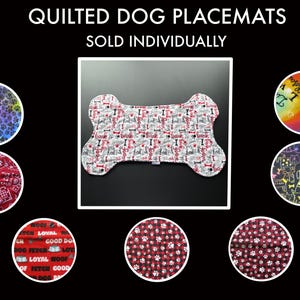Personalized Dog Placemat l Dog Placemat l Bone Shaped Placemat l Dog Bowl Placemat l Pet Placemat l Dog Food Placemat l Dog Food Mat