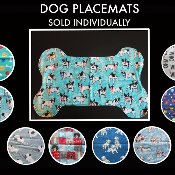 Blue Personalized Dog Placemat l Dog Placemat l Green Bone Shaped Placemat l Dog Bowl Placemat l Pet Placemat l Dog Food Placemat l Dog Mat