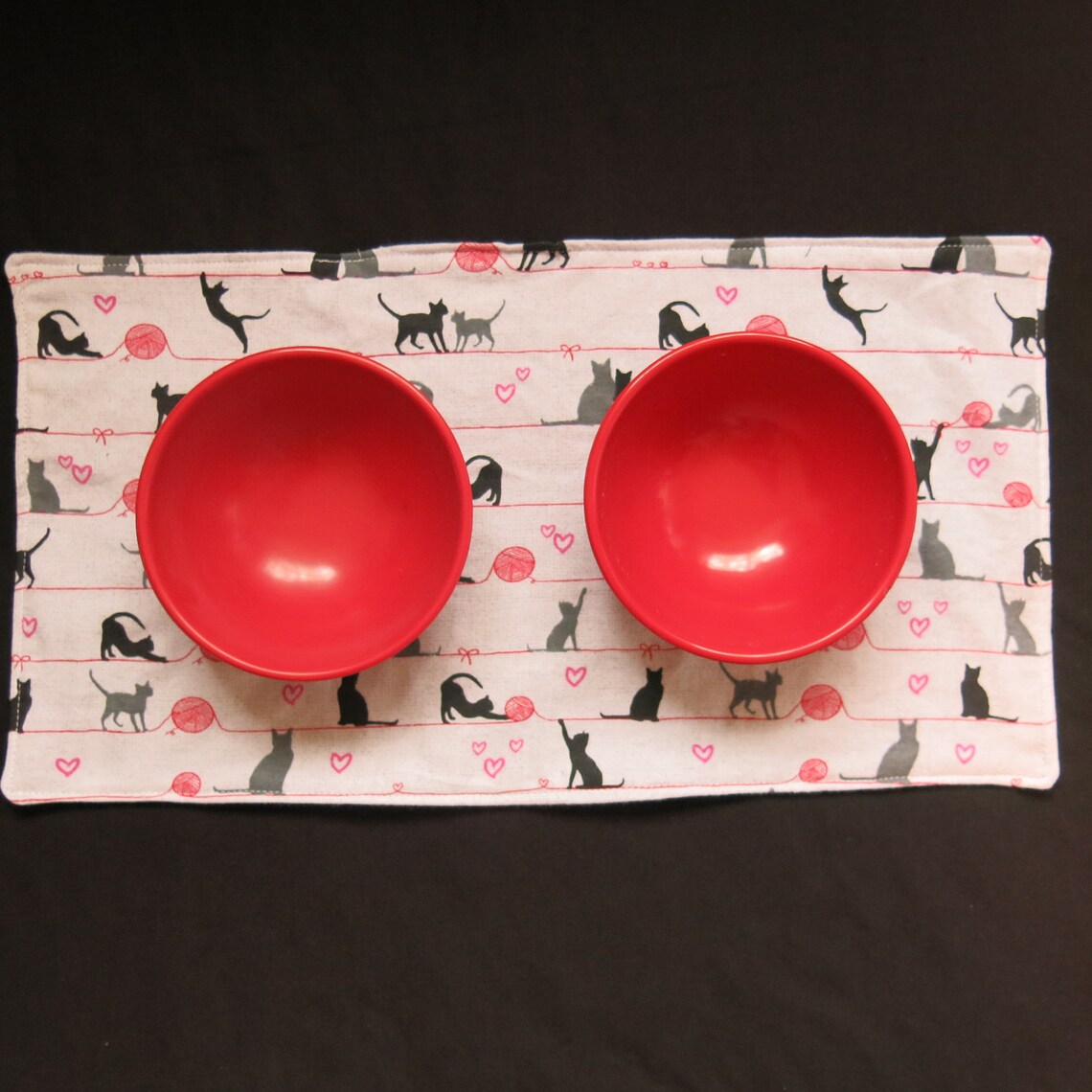 Cat Food Mat Cat Bowl Mat Cat Placemat Cat Print Mat Etsy