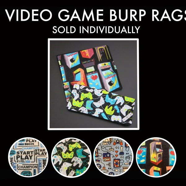 Gamer Burp Rag l Video Game Baby l Nerdy Baby l Tabletop Game Baby l Video Game Nursery l Game Controller Baby l Gamer Baby Shower