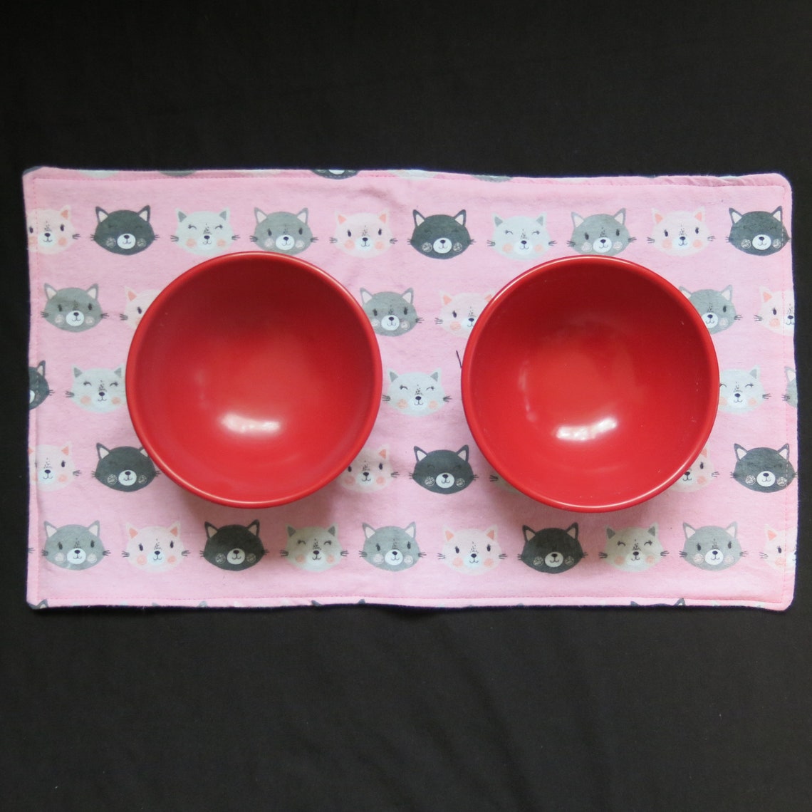 Cat Food Mat Cat Bowl Mat Cat Placemat Cat Print Mat Etsy