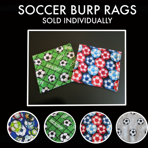 Soccer Burp Cloth | Soccer Burp Rag | Soccer Baby Gift | Sports Baby Gift | Sports Baby Shower Gift l Soccer Nursery l Sports Nursery