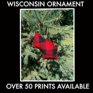 Wisconsin Ornament l Wisconsin Christmas Ornament l Wisconsin Holiday Decor l Wisconsin Home Decor l Wisconsin Holiday l Wisconsin Souvenir