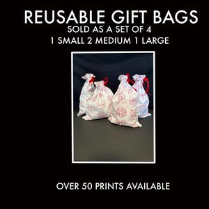 Reusable Christmas Gift Bag l Reusable Holiday Gift Bag l Fabric Christmas Gift Bag l Eco Friendly Gift Bag l Sustainable Gift Bag