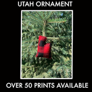 Utah Ornament l Utah Christmas Ornament l Utah Holiday Decor l Utah Home Decor l Utah Stocking Stuffer l Utah Gift l Utah Souvenir l