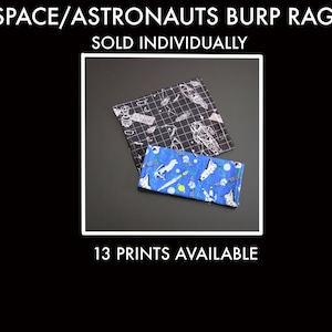 Astronauts Burp Cloths | Astronaut Baby Burp Rag Set | Space Burp Rag Set l Space Baby Shower l Space Baby Gift l STEM Baby