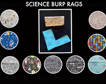 Science Burp Cloth - Nerdy Baby Gift, STEM Baby Shower
