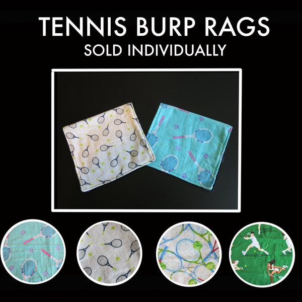 Tennis Burp Cloth | Tennis Burp Rag | Tennis Nursery l Tennis Baby Shower l Sports Baby Shower l Sports Nursery l Tennis Baby l