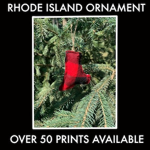 Rhode Island Ornament l Rhode Island Christmas Ornament l Rhode Island Holiday Decor l Rhode Island Home Decor l New England Souvenir