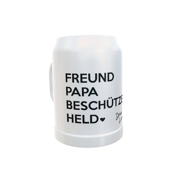 Krug „Freund, Papa, Beschützer Held" Personalisiert, Vatertag, Muttertag, Valentinstag, Liebe