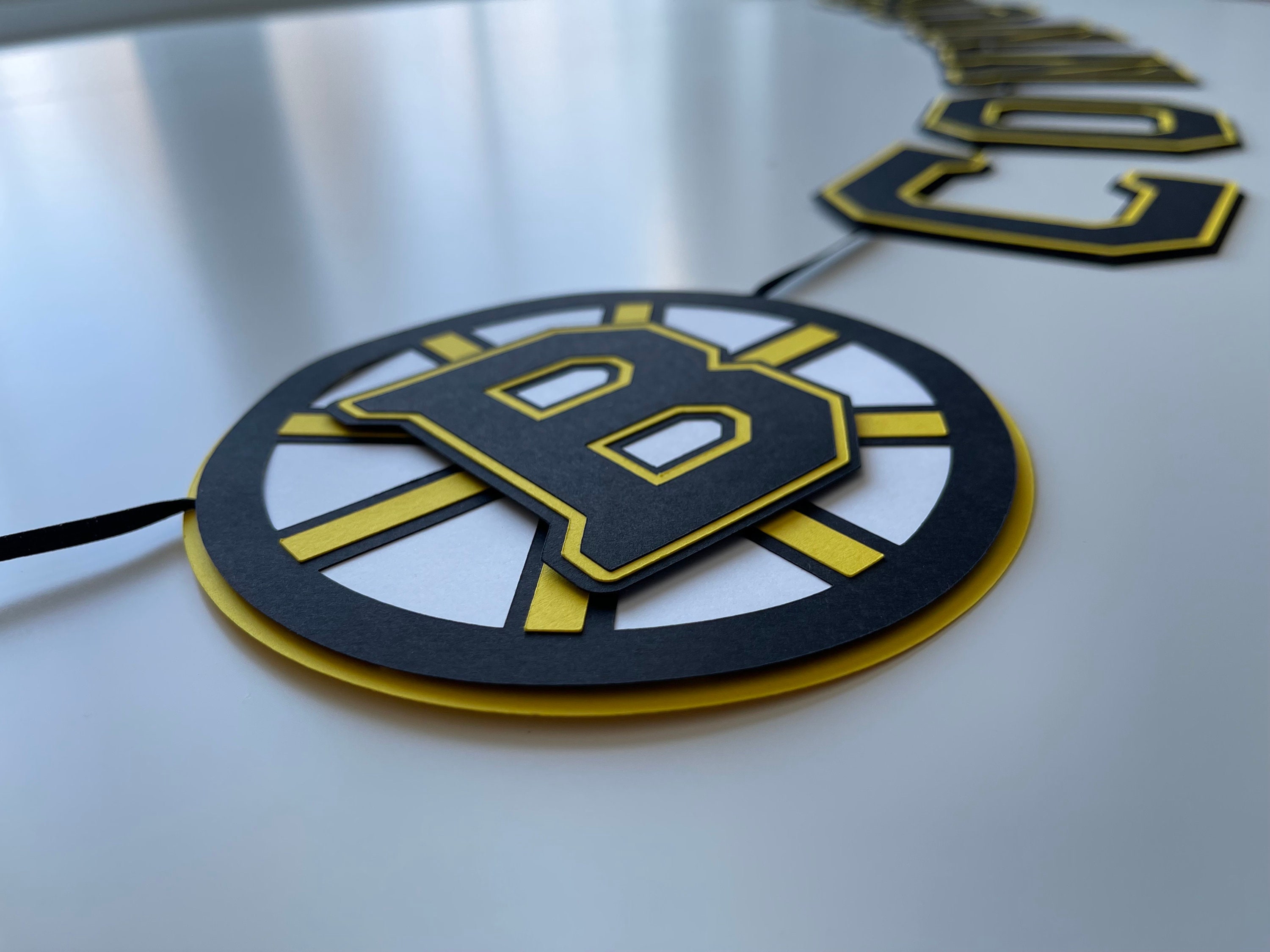 Boston Bruins Birthday Banner Custom Name NHL Birthday - Etsy