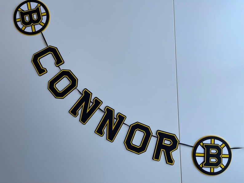 Boston Bruins Birthday Banner Custom Name NHL Birthday - Etsy