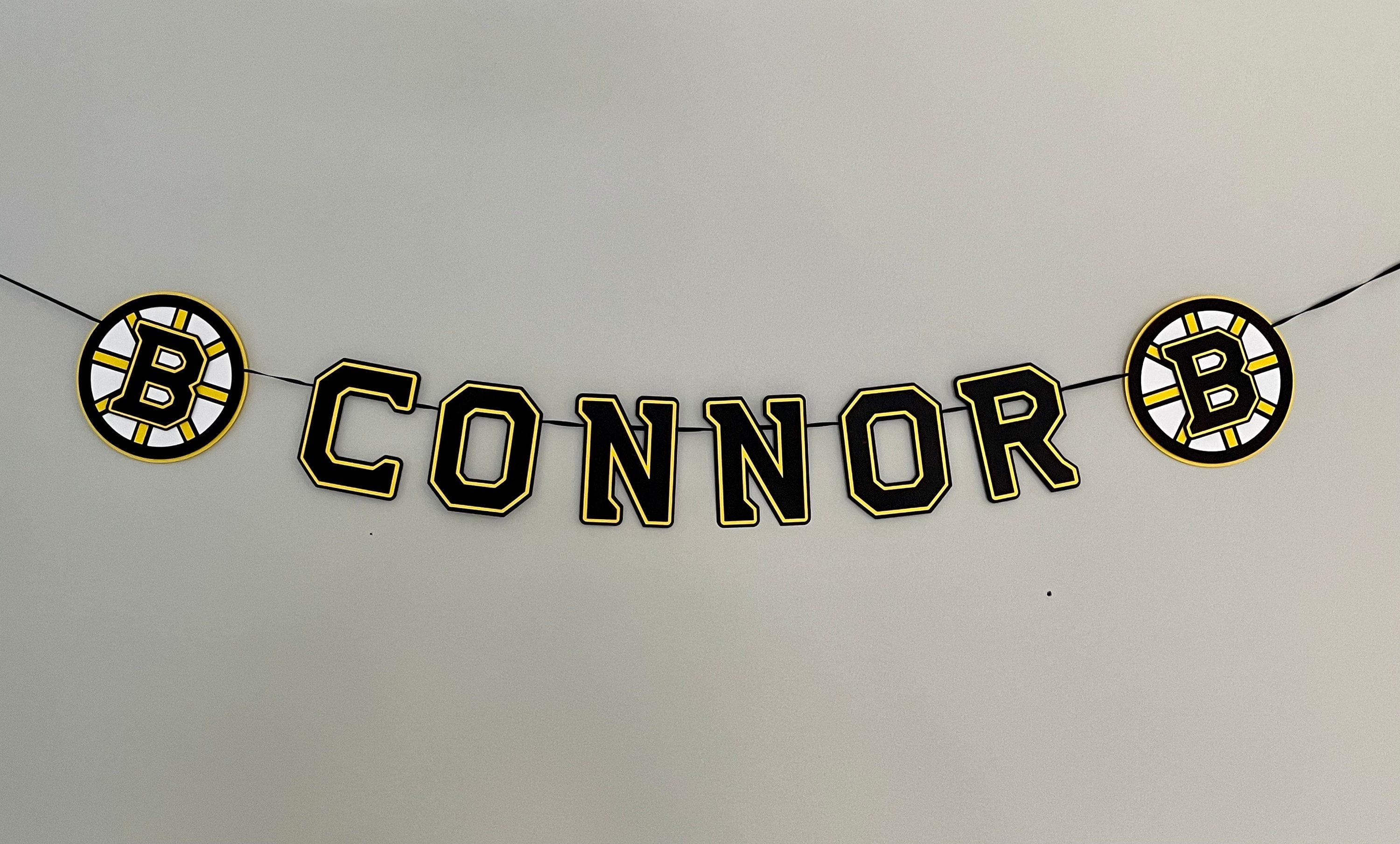 Boston Bruins Birthday Banner Custom Name NHL Birthday - Etsy