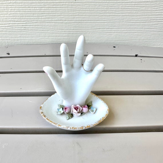 Antique Hand Ring Holder  Hand statue, Porcelain, Antique porcelain