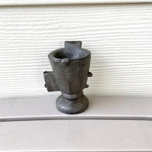 Wine Goblet Ice Cream Mold, 1900’s Antique Pewter E. & Co. Frozen Desert, Candy, Chocolate Hinged Mold, Country Kitchen Decor
