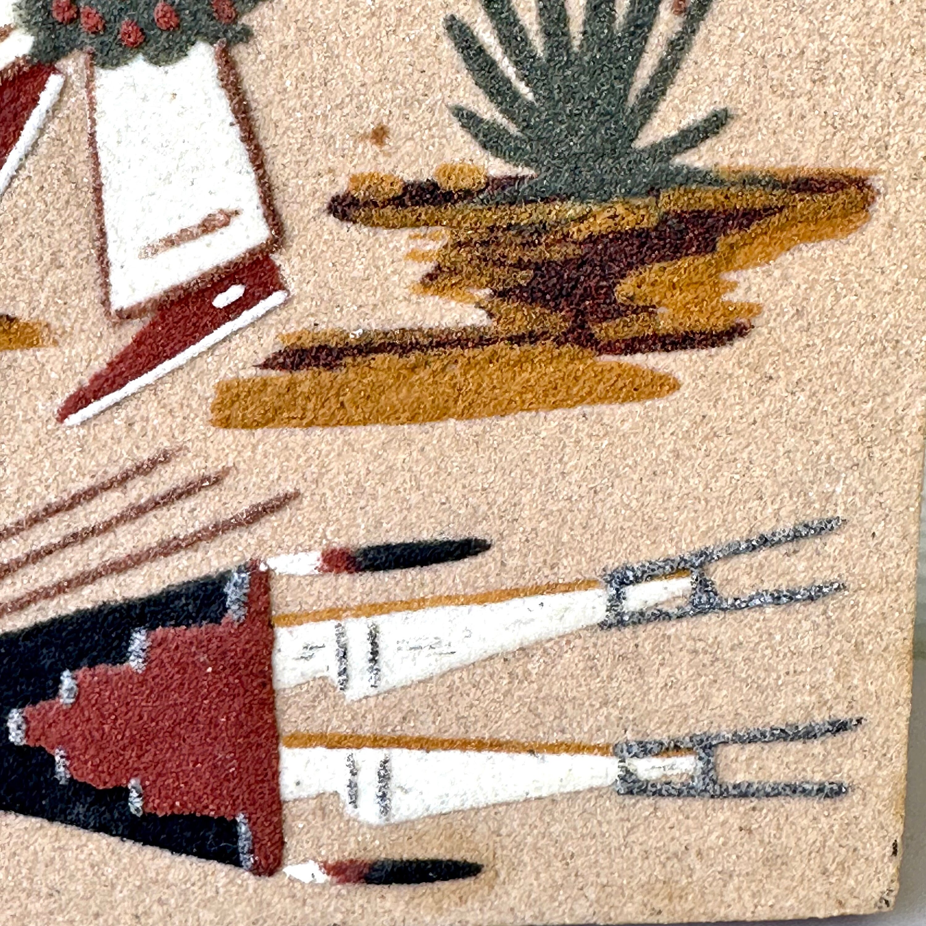 ☆NAVAJO SANDPAINTING VINTAGE ART ナバホ族 砂絵
