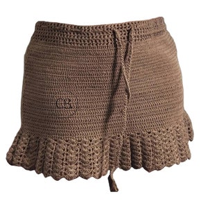 Crochet mini skirts Y2k (mini skirt) mini beachskirt