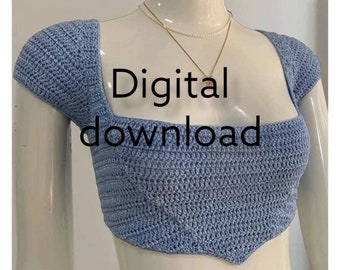 Digital download crochet top pattern  Jenny croptop