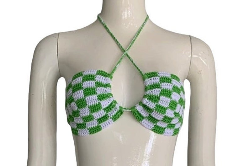 DIGITAL Download Crochet Checkered Bikini Set Pattern RaeCheckeredBikini set image 9