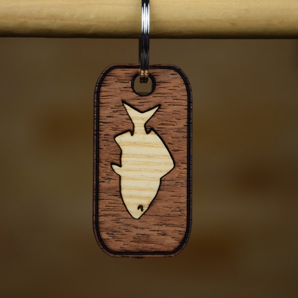 Porte clés poisson bois - Etsy France