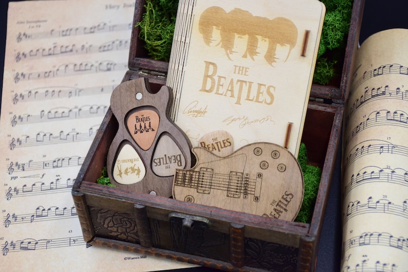 The Beatles Guitar Pick Holder Beatles Memorabilia Beatles Etsy