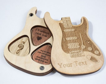 Guitar pick, Guitar pick holder for fathers day, Custom guitar pick, Personalized guitar pick, Anniversary gift, Stratocaster