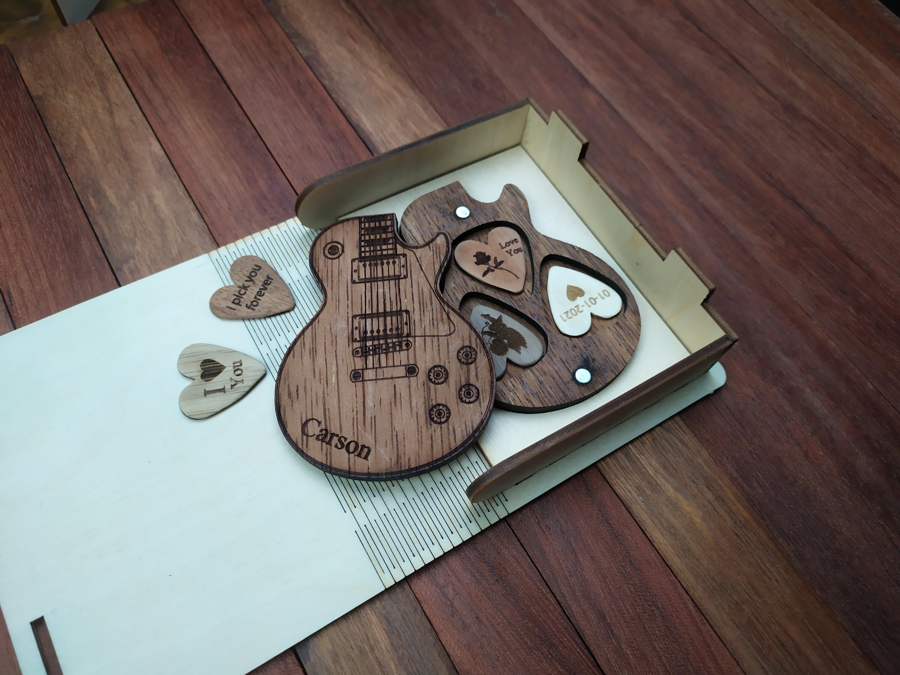 Heart shaped guitar pick Guitar pick Holder for Valentines Etsy