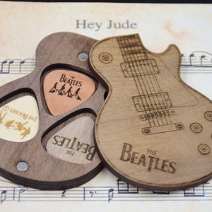 The Beatles Guitar Pick holder, Beatles memorabilia, Beatles Abbey Road,  Guitar pick for Christmas, Gift for Him