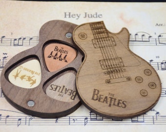 The Beatles Guitar Pick holder, Beatles memorabilia, Beatles Abbey Road,  Guitar pick for Christmas, Gift for Him