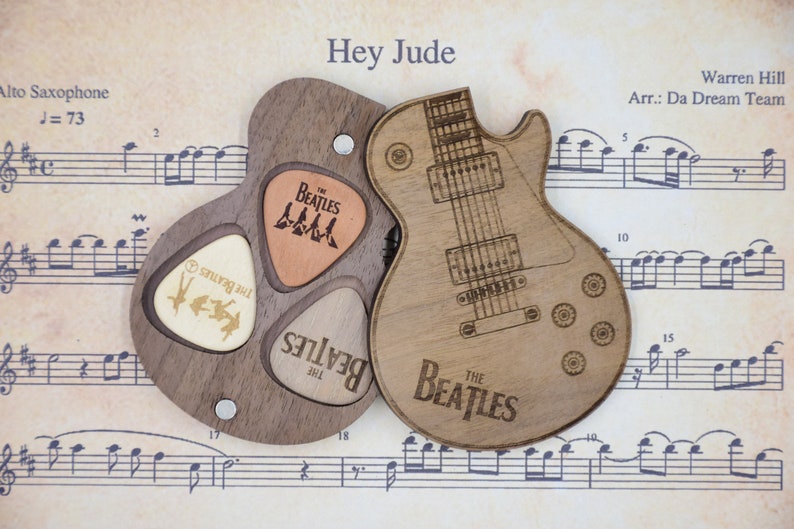 The Beatles Guitar Pick Holder Beatles Memorabilia Beatles Etsy