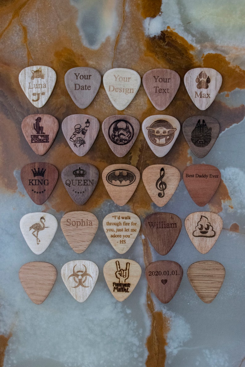Guitar Pick Annyversary Gift Birthday Gift Custom Guitar Etsy