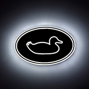 Edge Lit Duck Sign: Mallard Silhouette LED Night Light