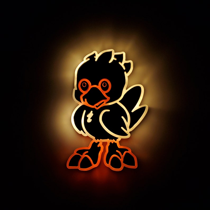 Chocobo LED Light Sign: Final Fantasy Fan Art, Wall Decor - Etsy