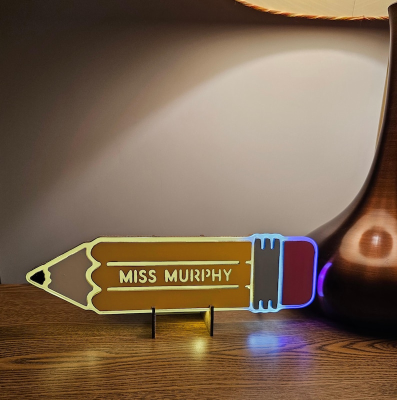 Pencil LED Sign: Teacher Classroom Decor Bild 7