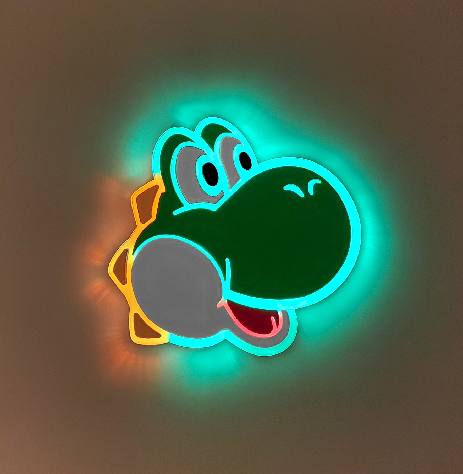 Yoshi Sign Neon Like Yoshi Light Art Wall Decor Yoshi Etsy