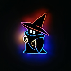 Black Mage LED Sign: Final Fantasy Inspired Neon Light