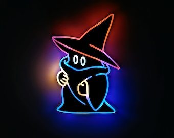 Black Mage LED Sign: Final Fantasy Inspired Neon Light